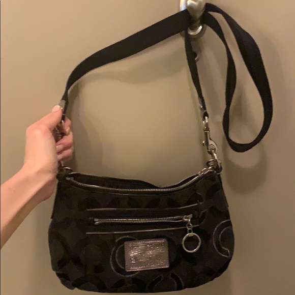 Coach Purse, Black “Poppy” - Picture 2 of 4